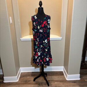 ❤️NWT Tommy Hilfiger Drop Waisted Ruffle Sleeveless Pullover Floral Dress 14